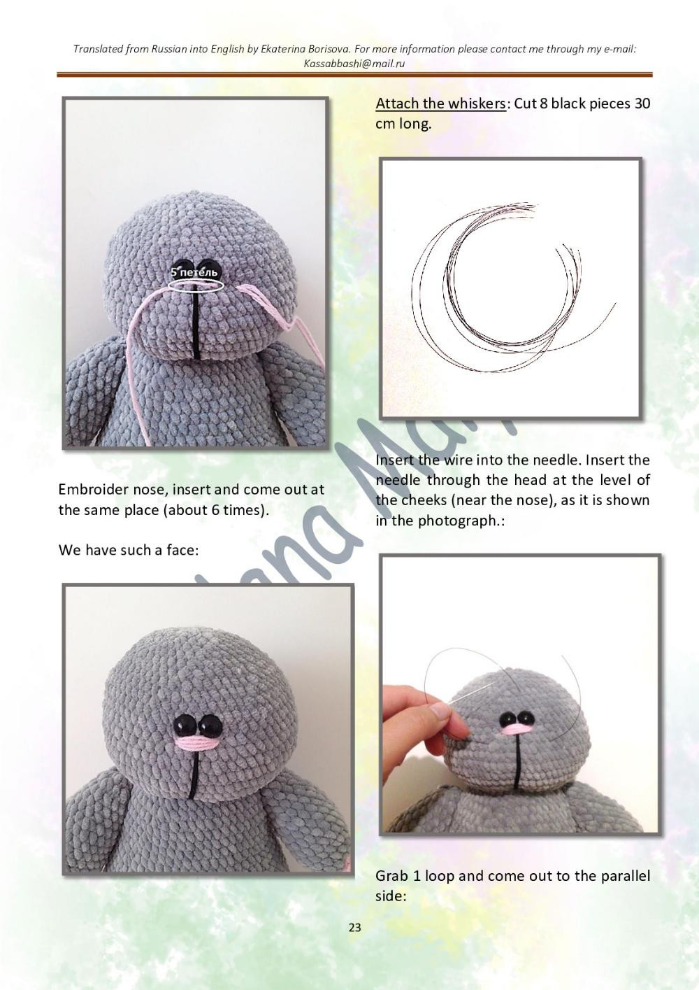 PATTERN & TUTORIAL Little mouse Gus (only crochet hook)