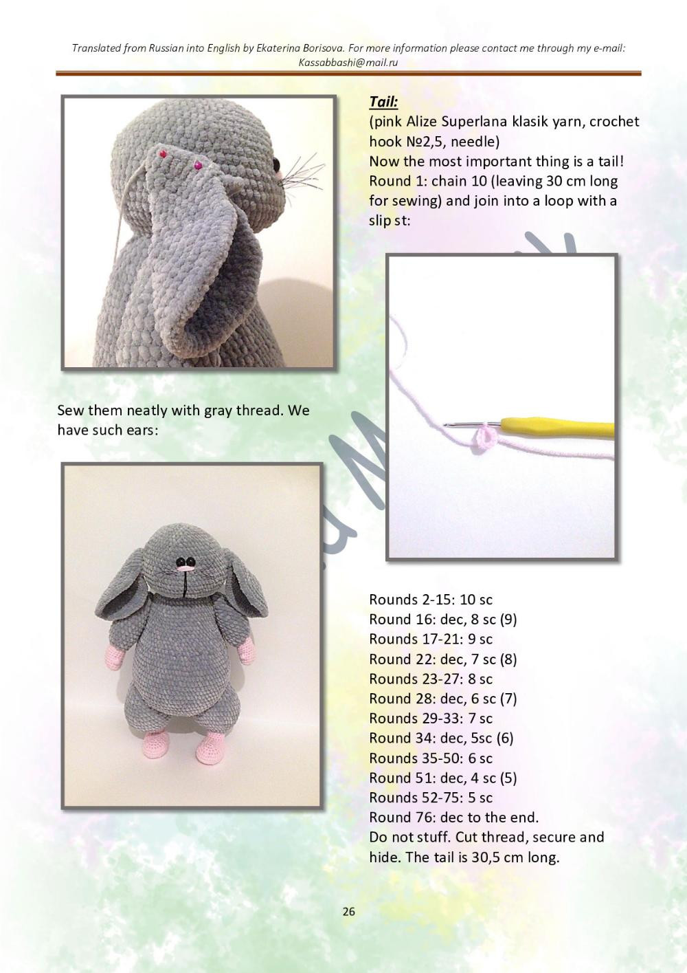 PATTERN & TUTORIAL Little mouse Gus (only crochet hook)