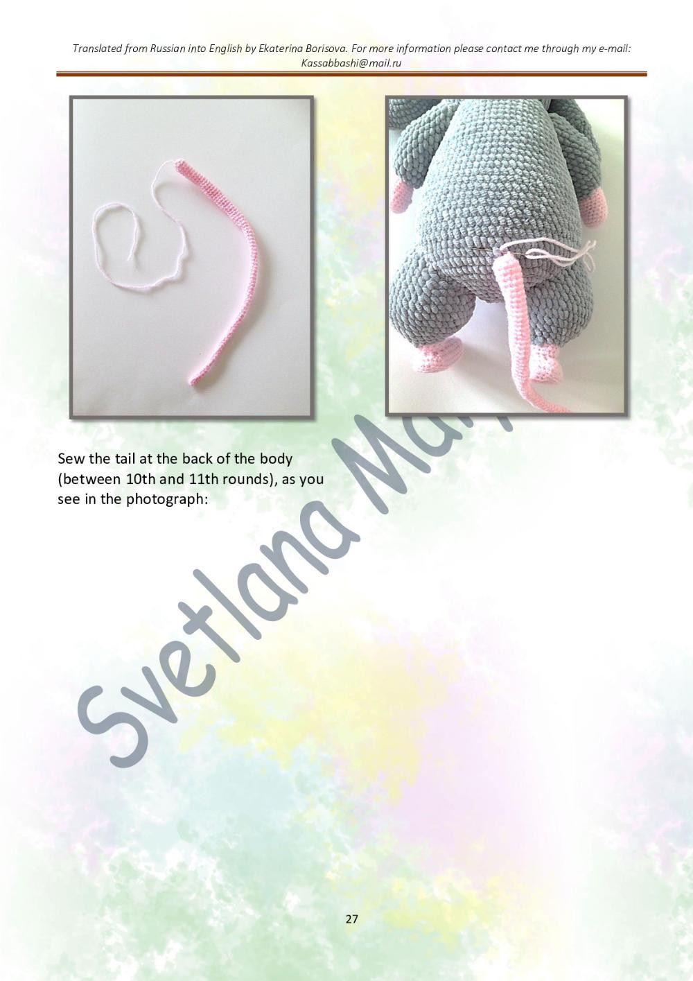 PATTERN & TUTORIAL Little mouse Gus (only crochet hook)