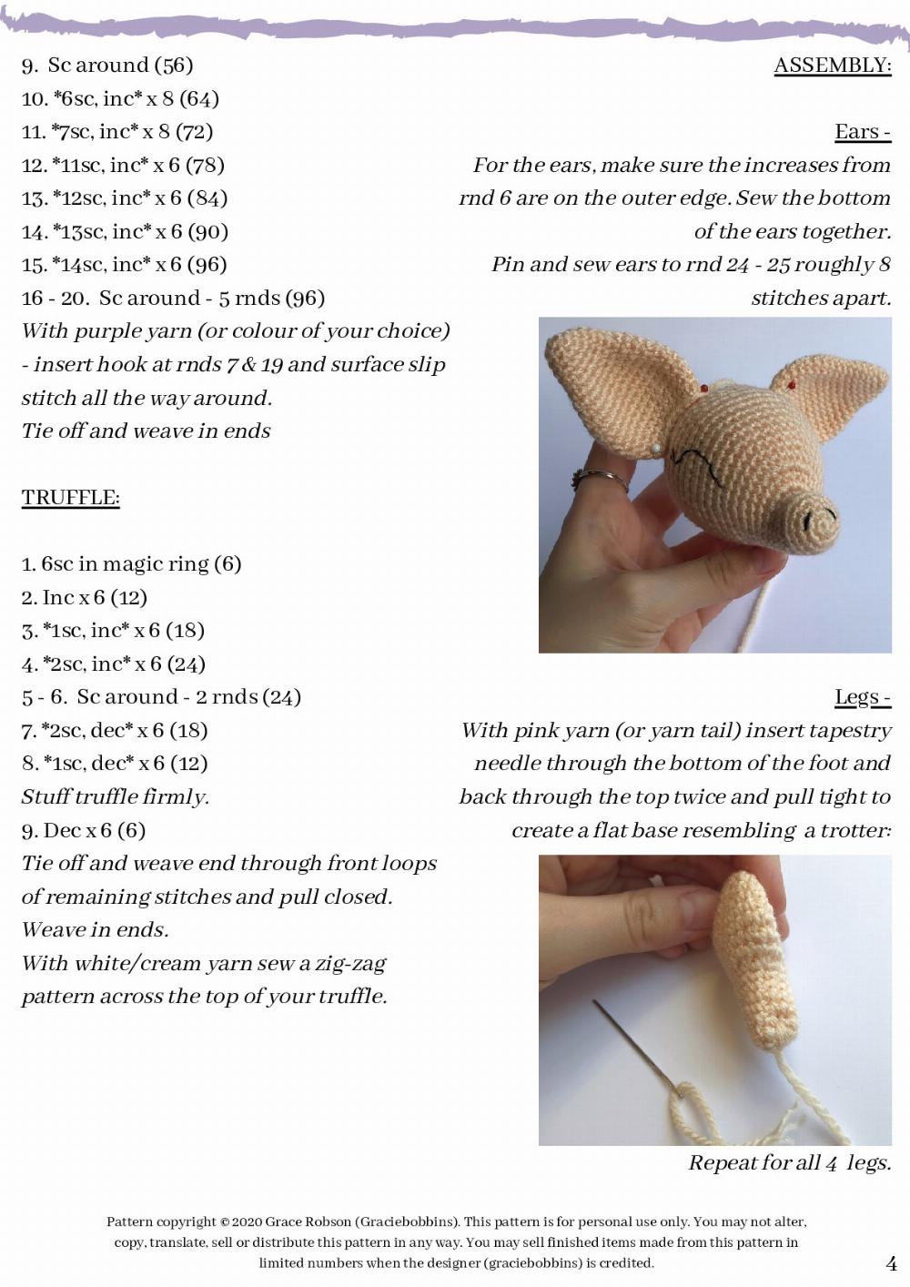 Penelope the Piglet A free pattern