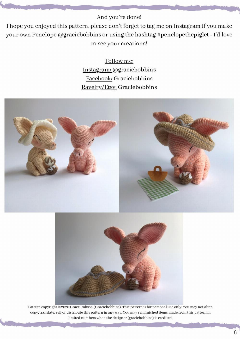 Penelope the Piglet A free pattern