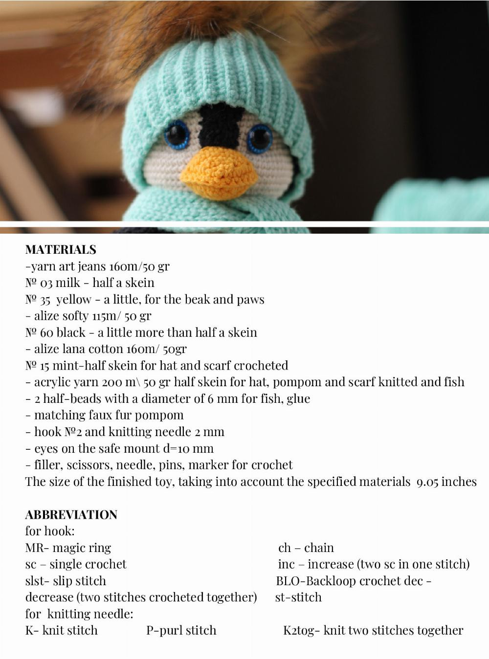 PENGUIN LILO crochet pattern