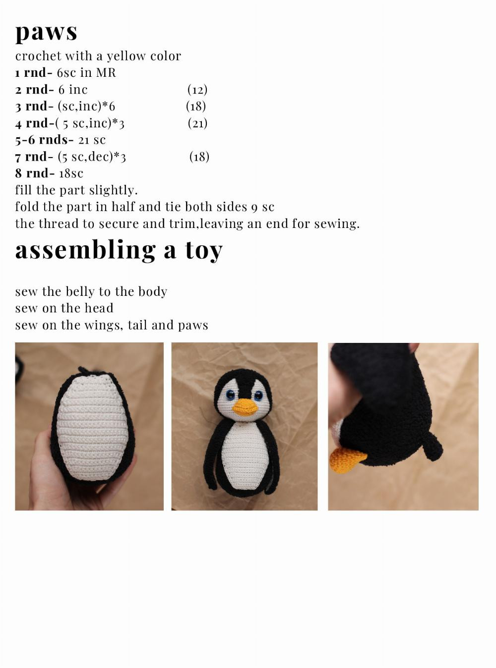 PENGUIN LILO crochet pattern