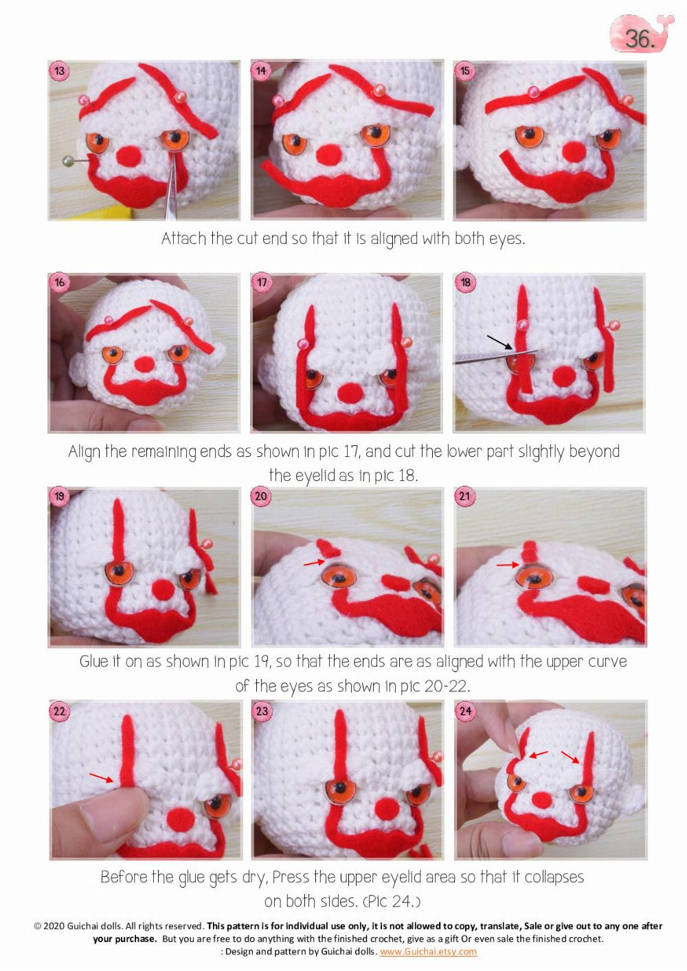 Penny wise clown doll pattern