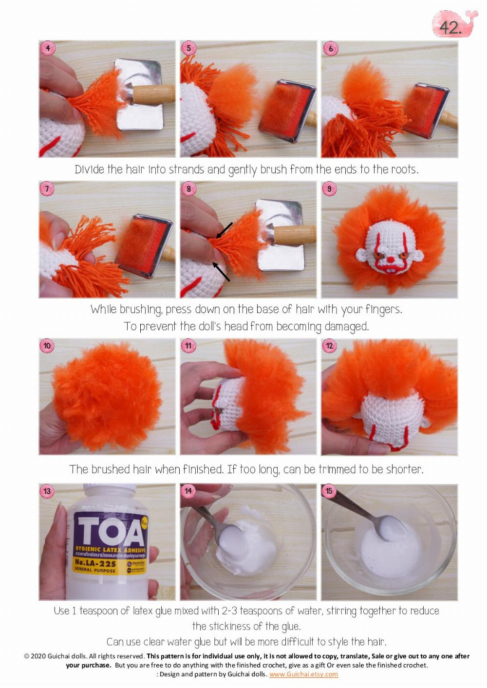 Penny wise clown doll pattern