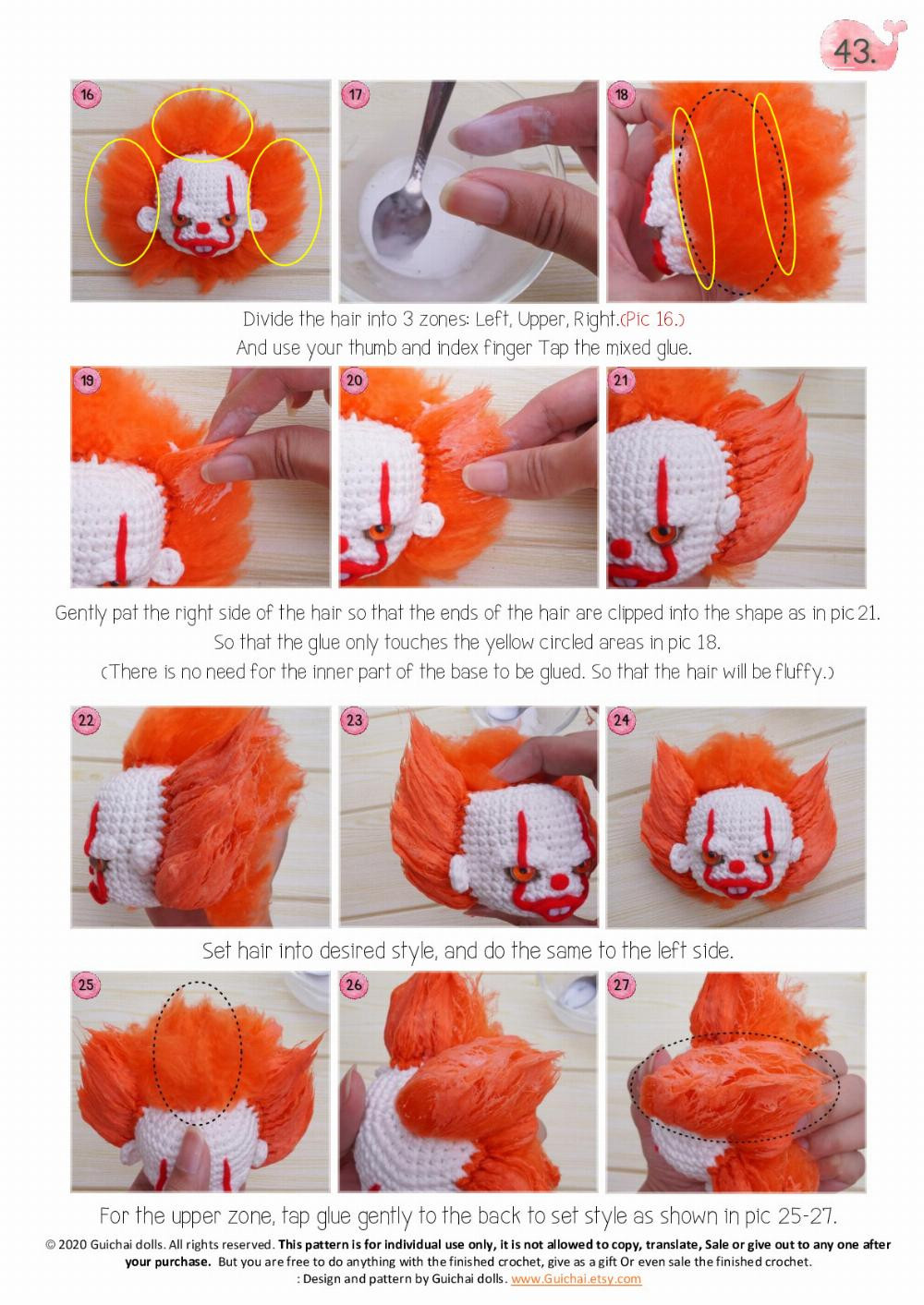 Penny wise clown doll pattern