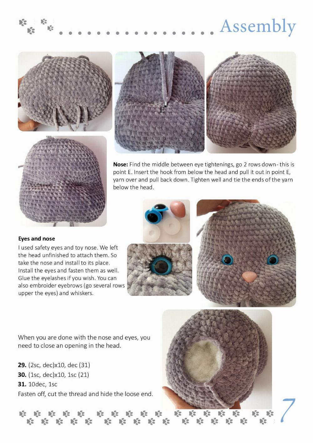 pillow cat crochet pattern