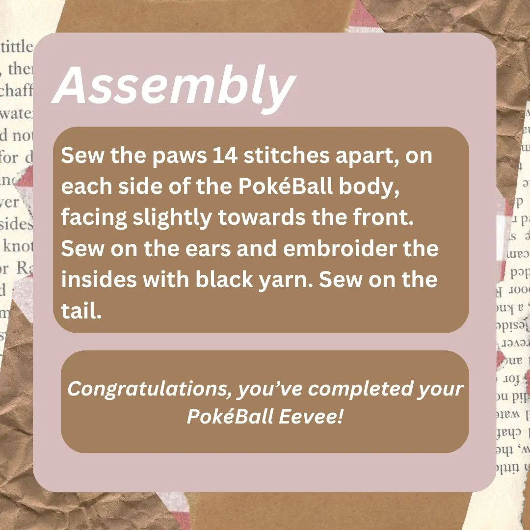 pokeball eevee free pattern