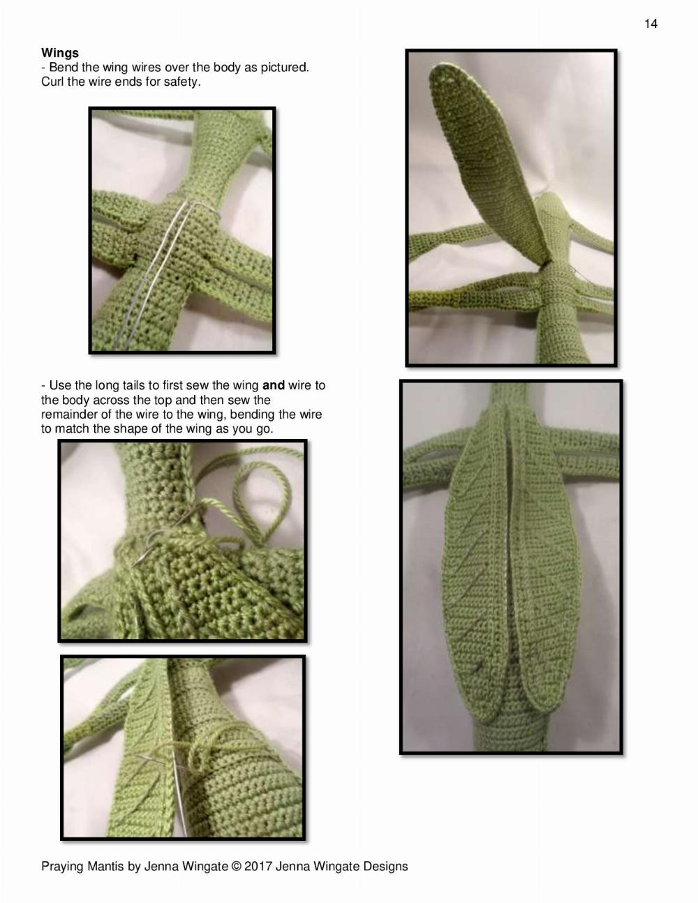 Praying Mantis crochet pattern