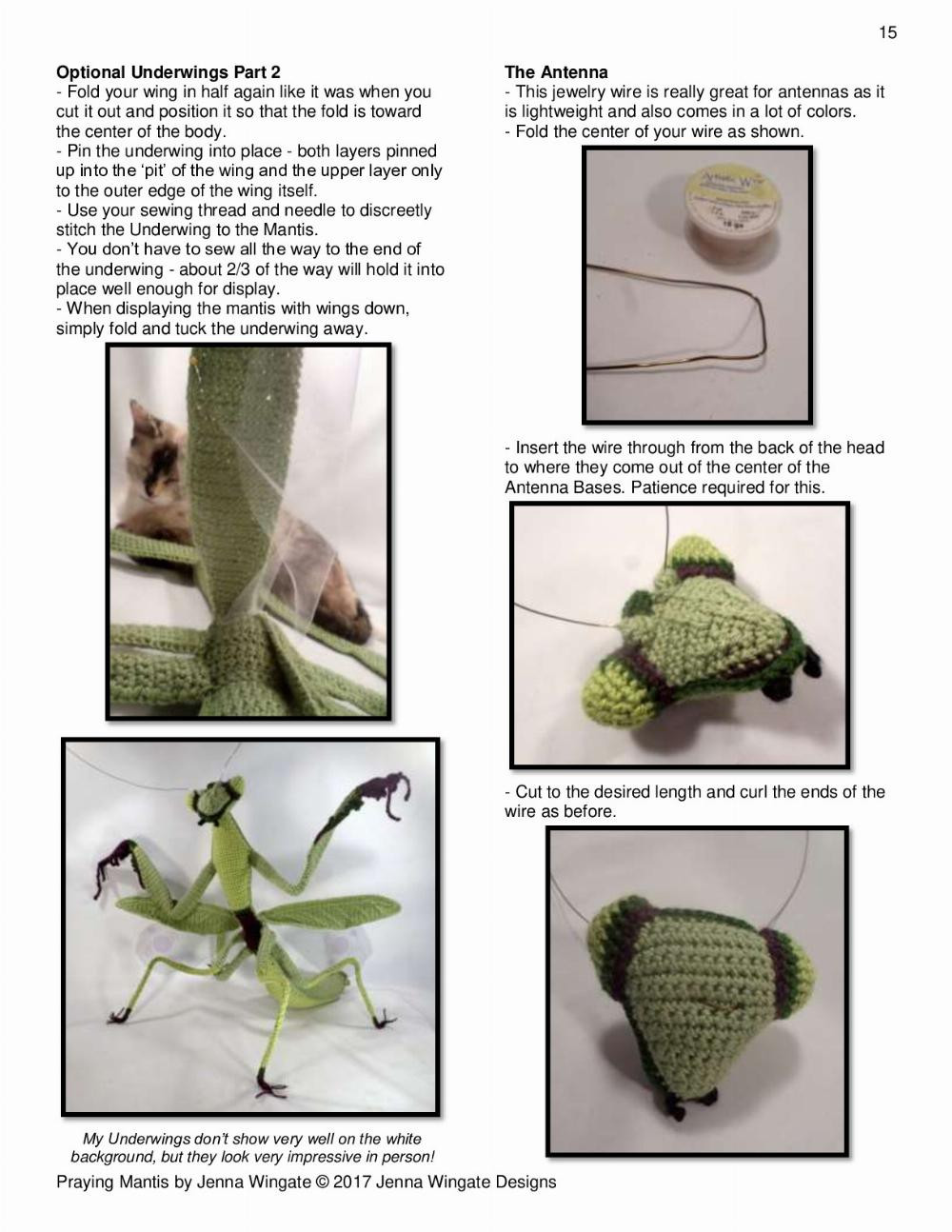 Praying Mantis crochet pattern