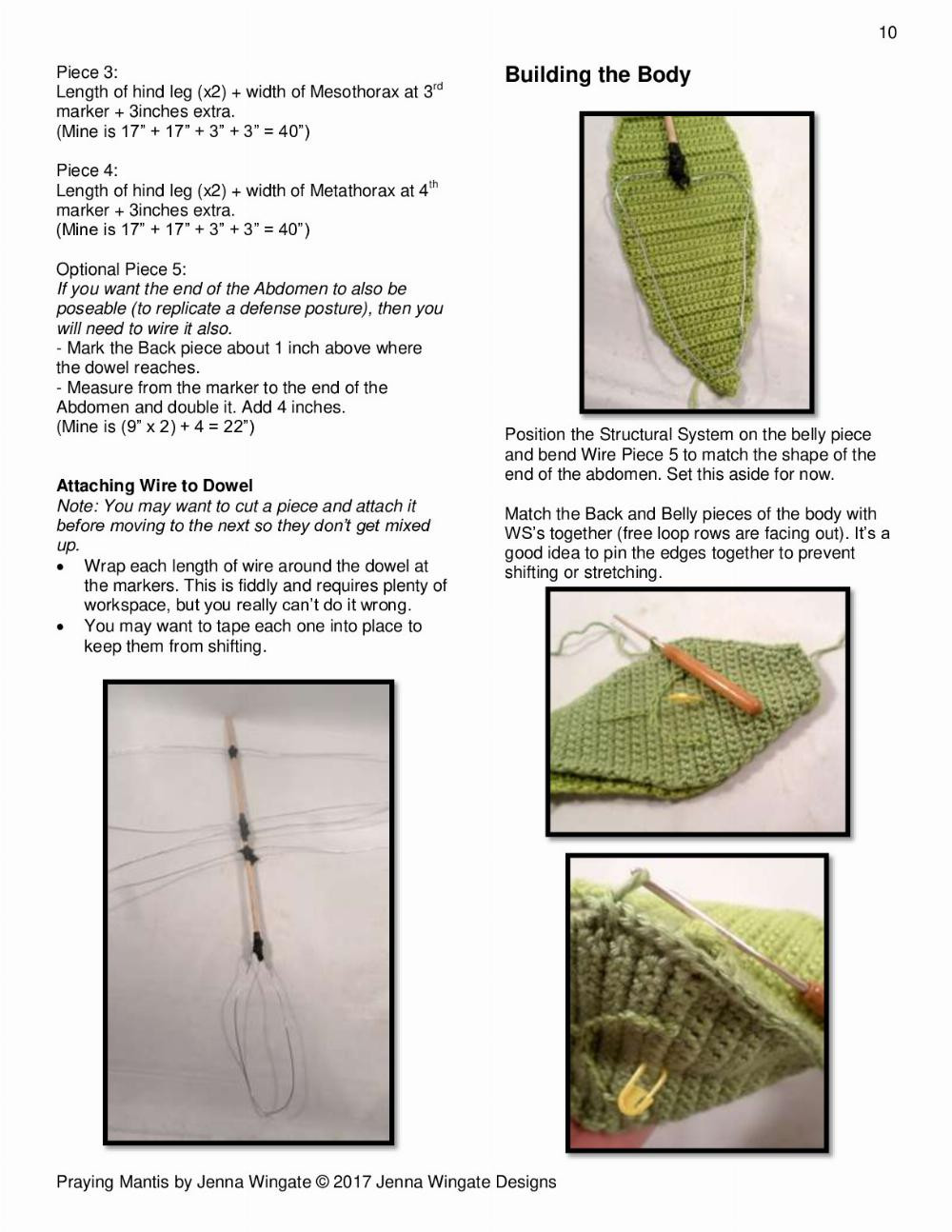 Praying Mantis crochet pattern