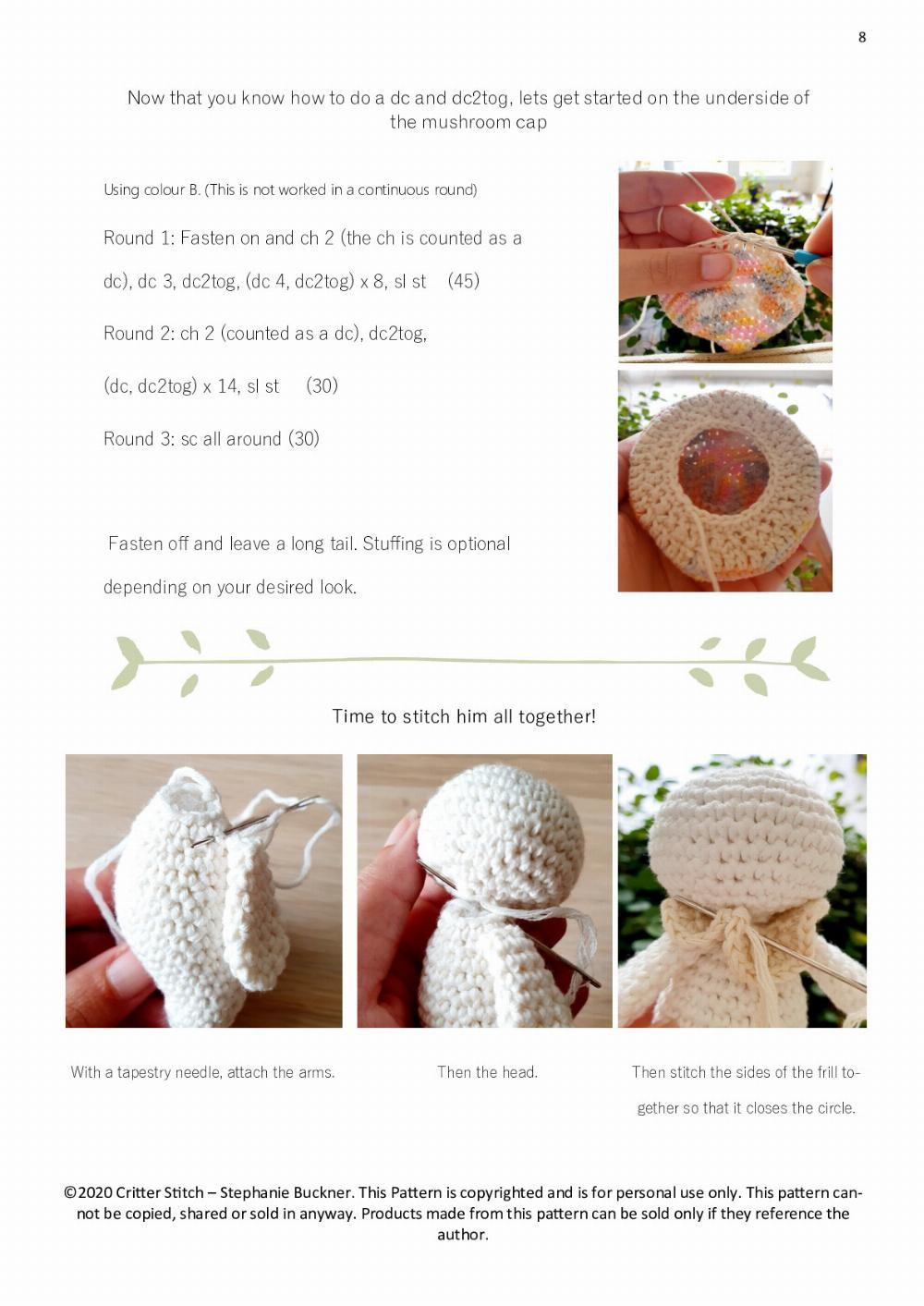 Quinn the mushroom crochet pattern