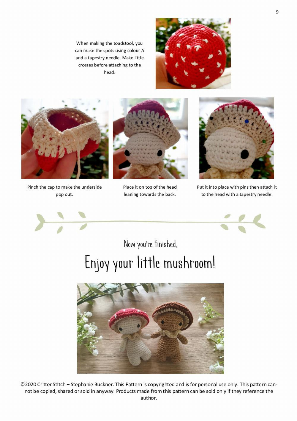 Quinn the mushroom crochet pattern