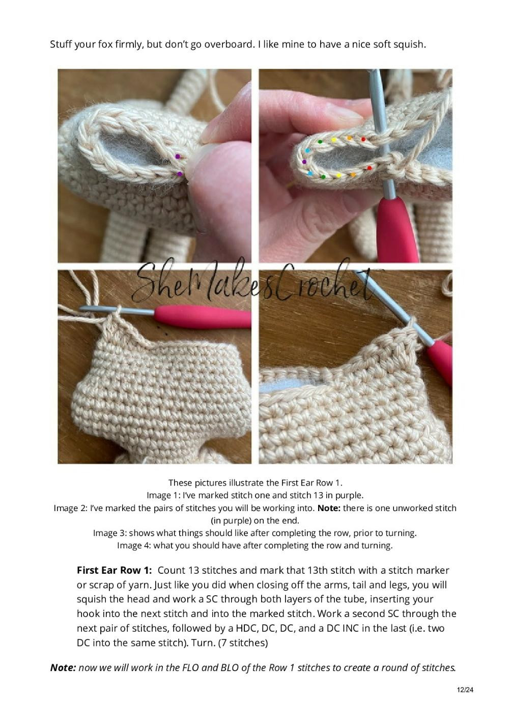 Rag Doll Fox crochet pattern