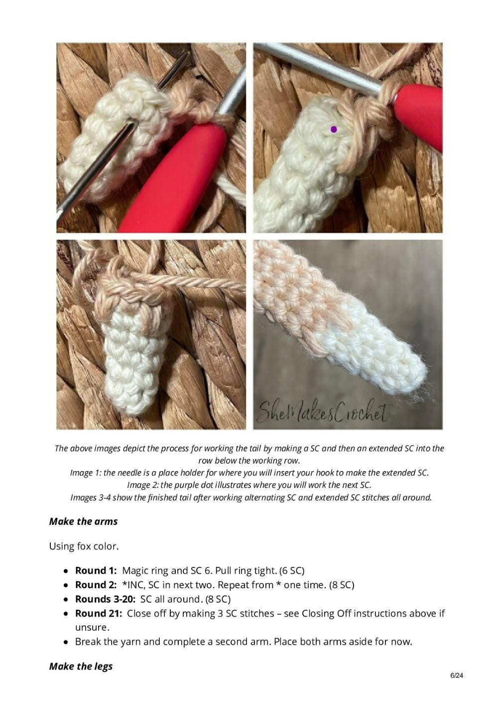 Rag Doll Fox crochet pattern