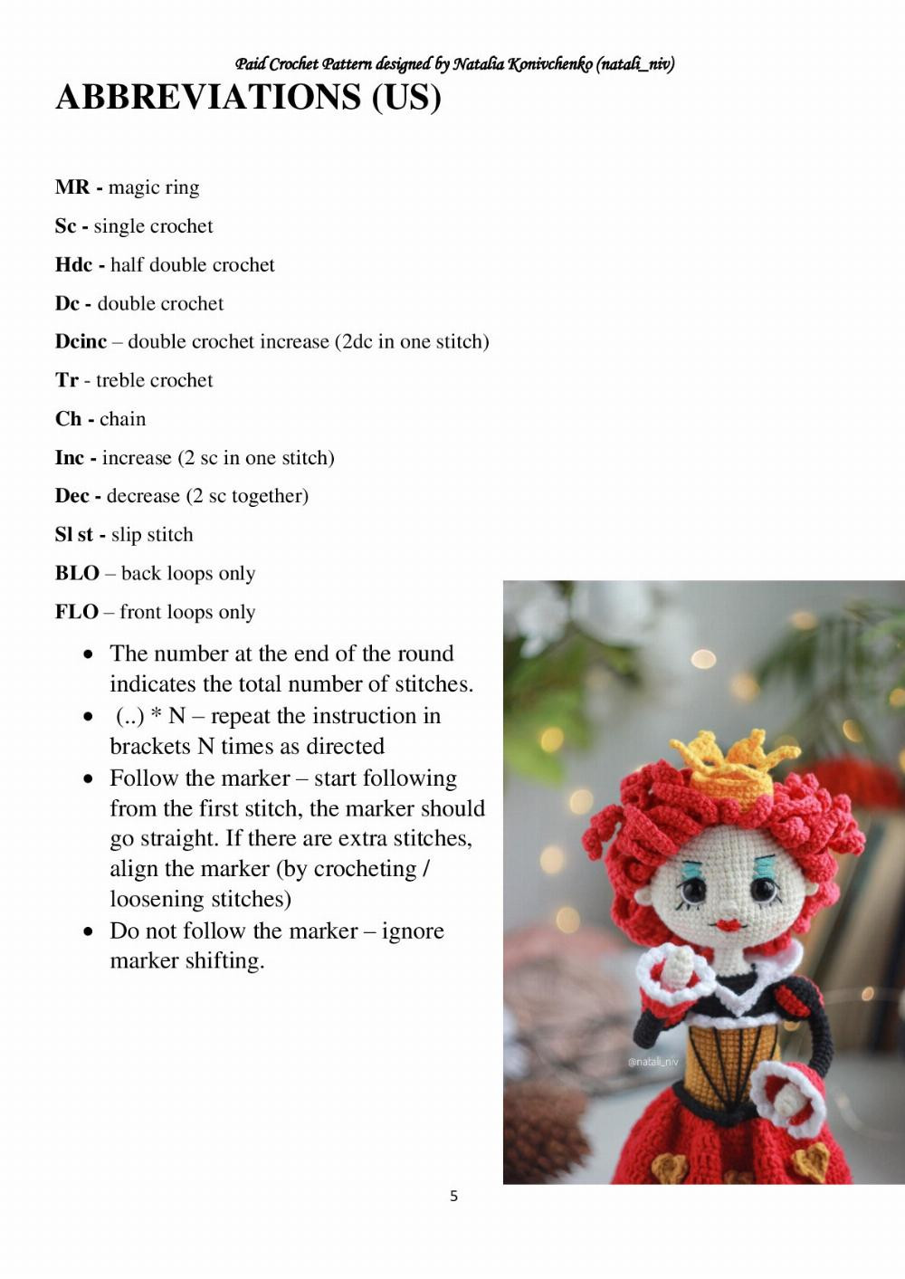 RED QUEEN crochet pattern