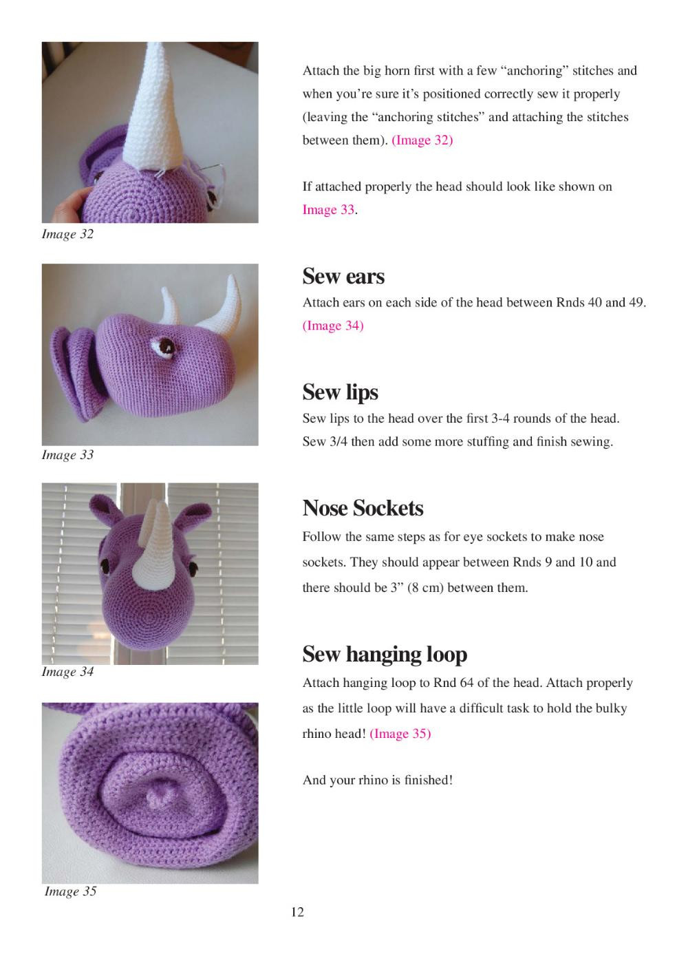 Rhinka, The Rhino crochet pattern