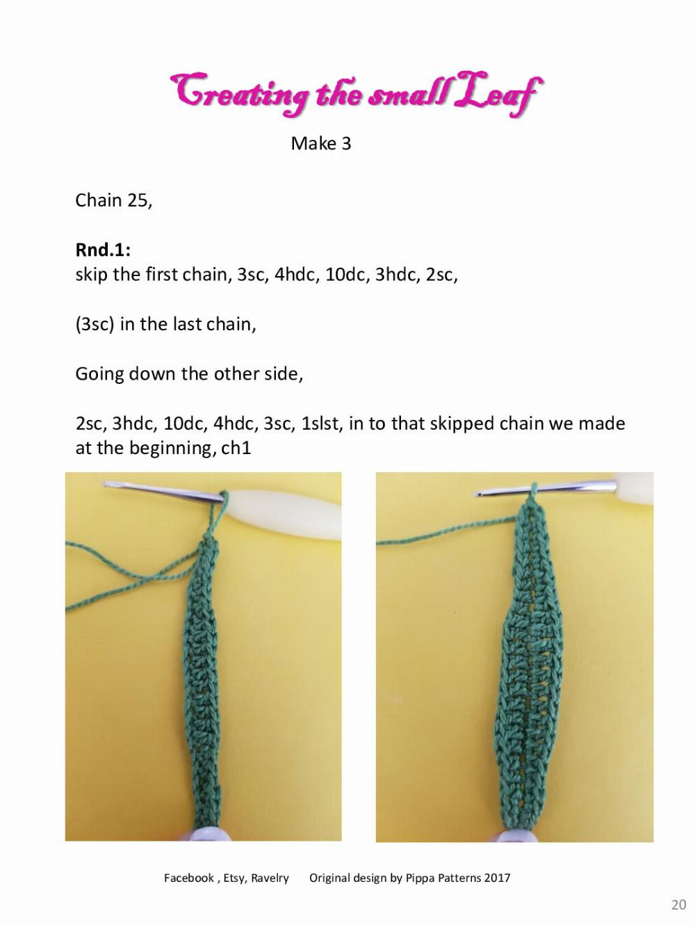 Rhododendron Pattern and instructions