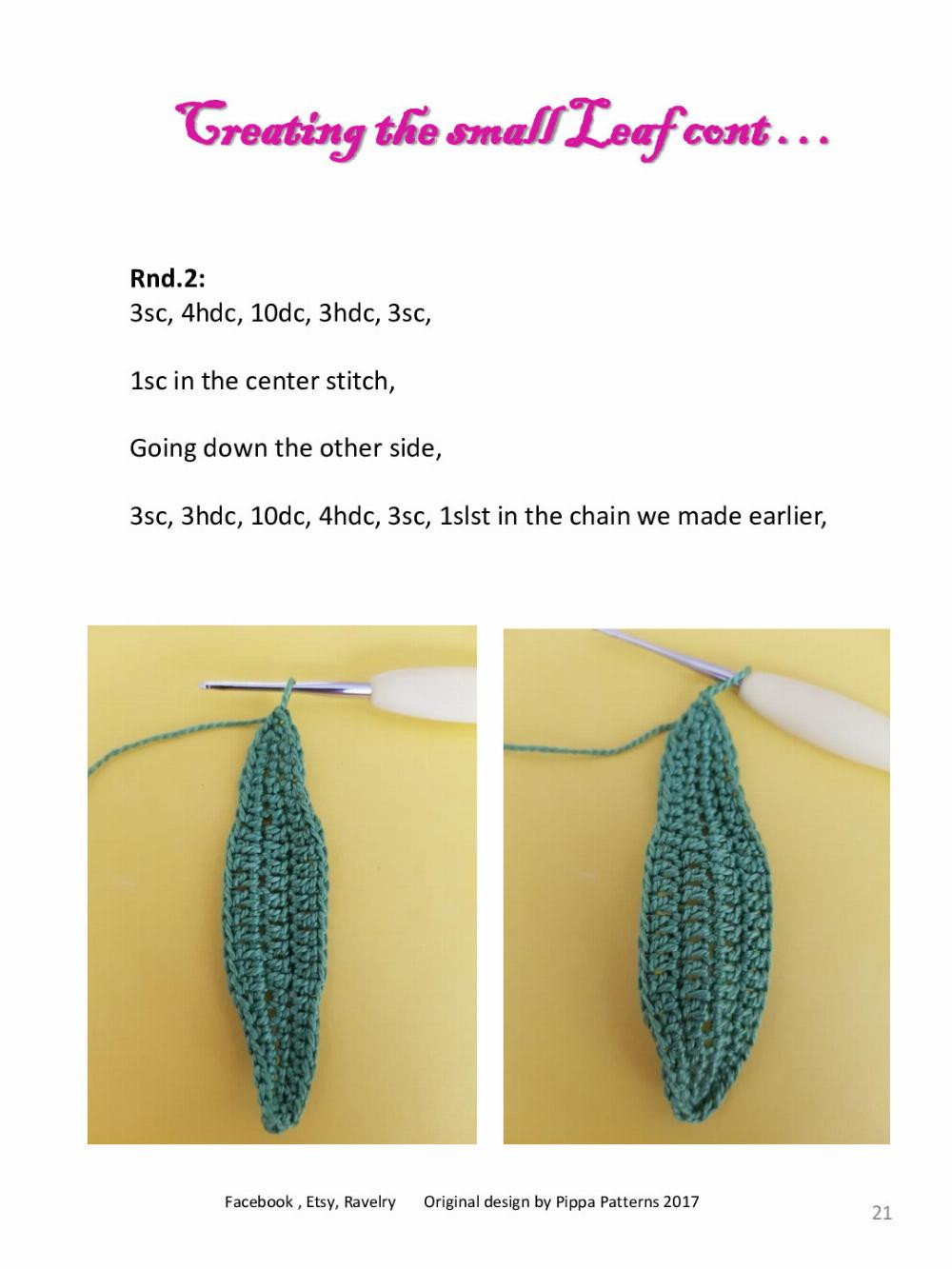 Rhododendron Pattern and instructions