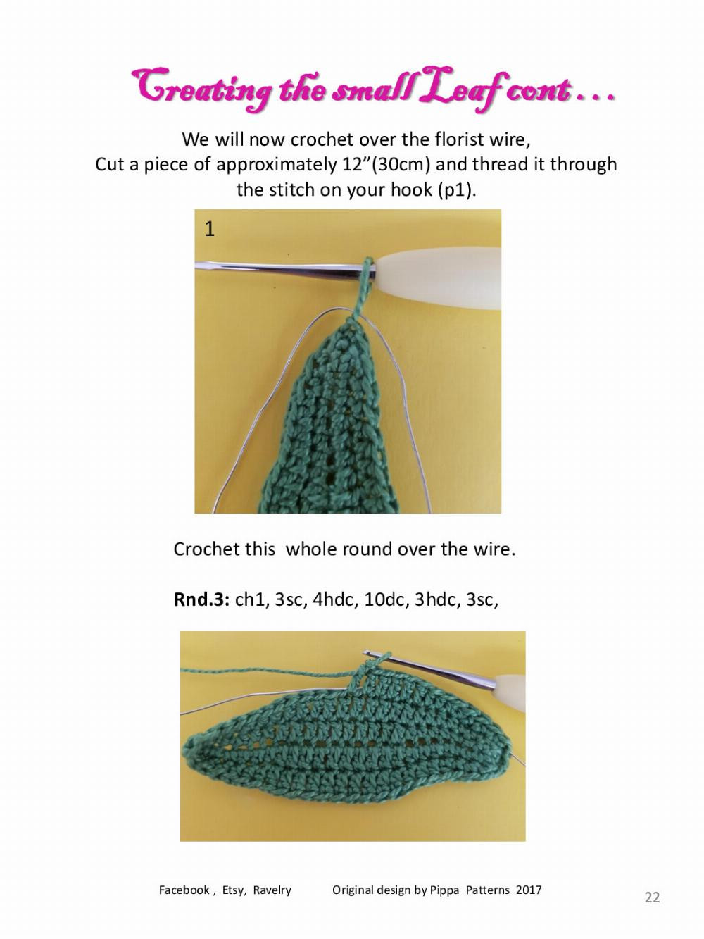 Rhododendron Pattern and instructions