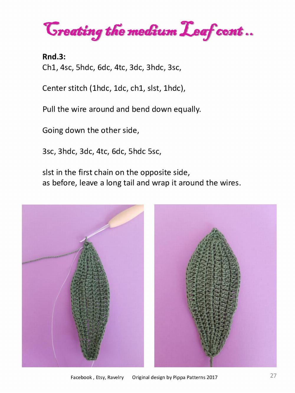 Rhododendron Pattern and instructions