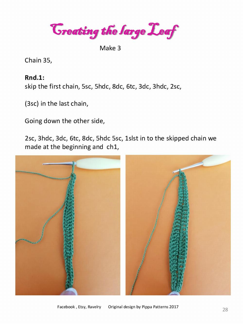 Rhododendron Pattern and instructions