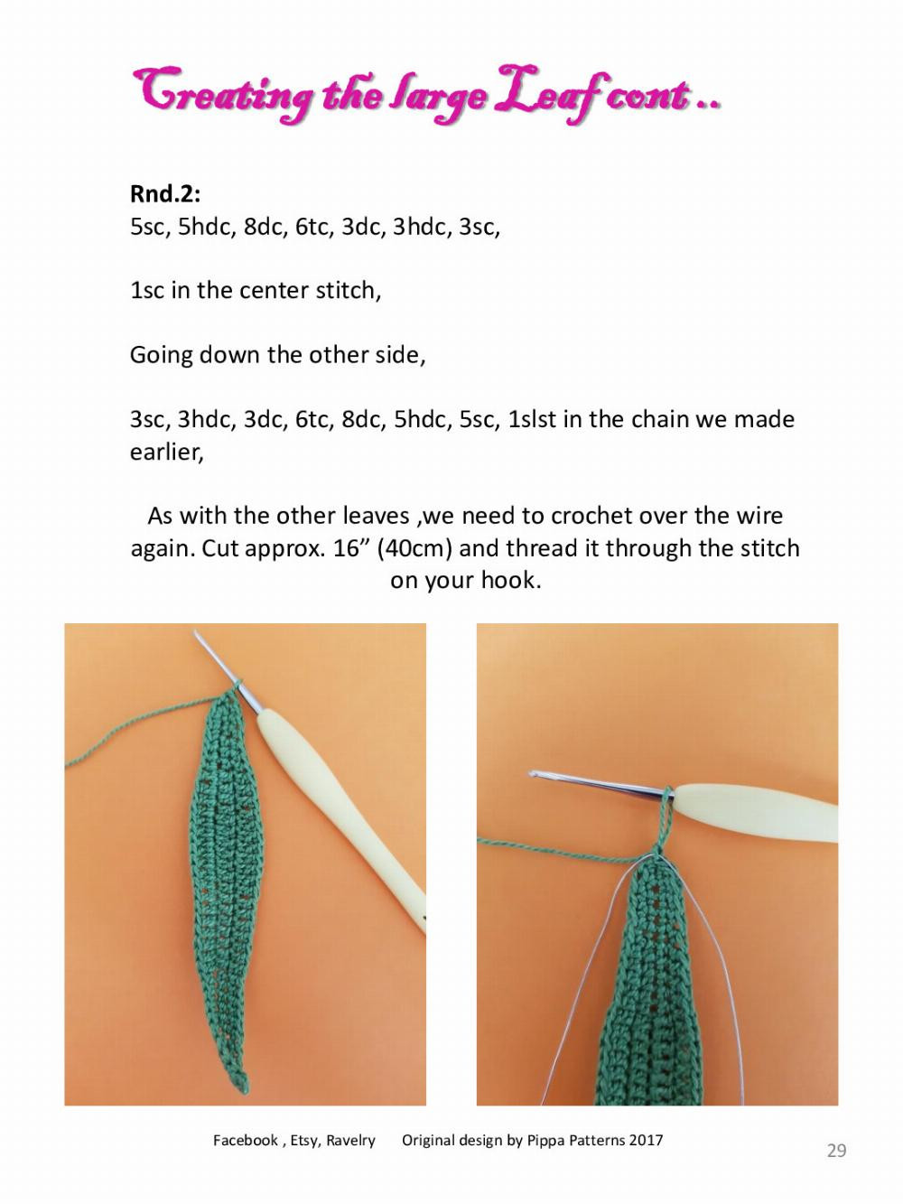 Rhododendron Pattern and instructions