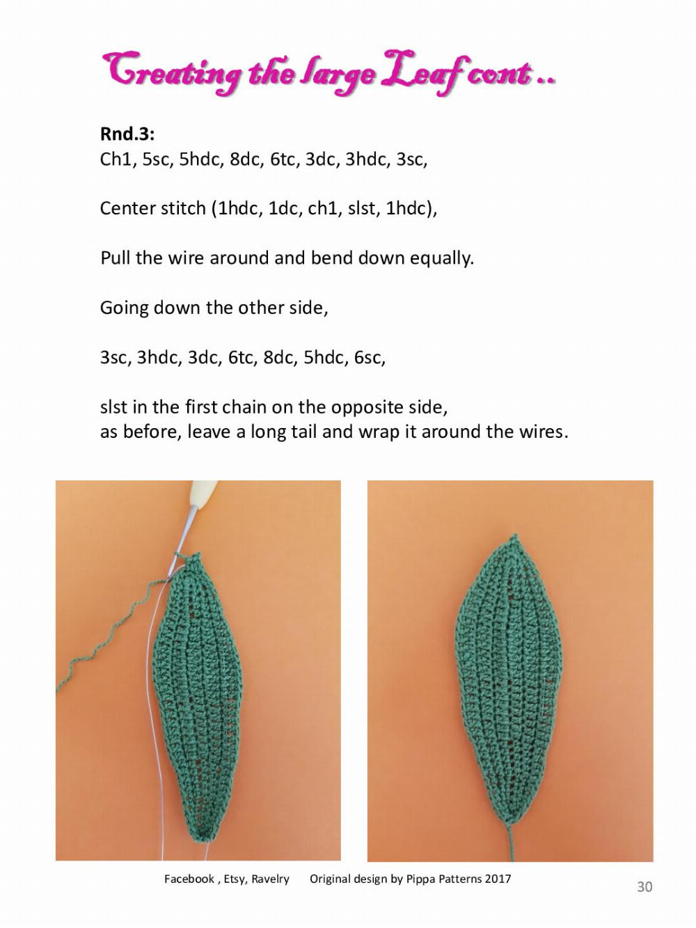 Rhododendron Pattern and instructions