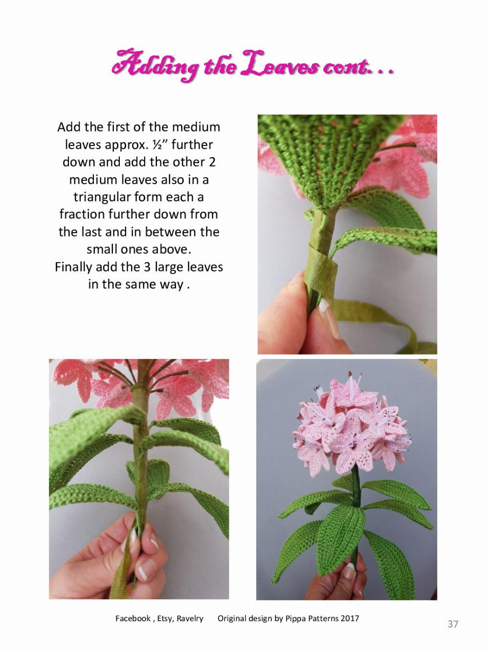 Rhododendron Pattern and instructions