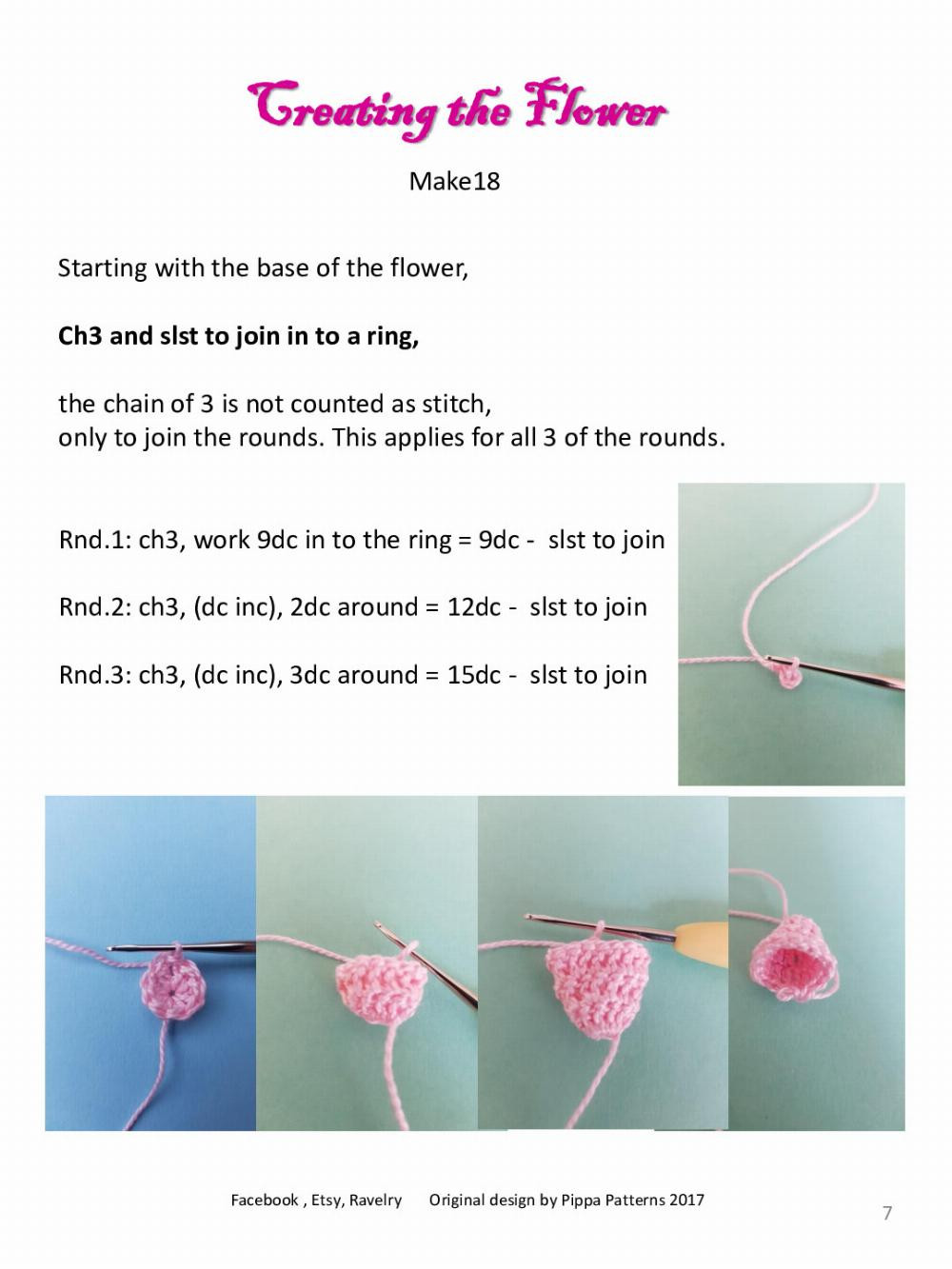 Rhododendron Pattern and instructions