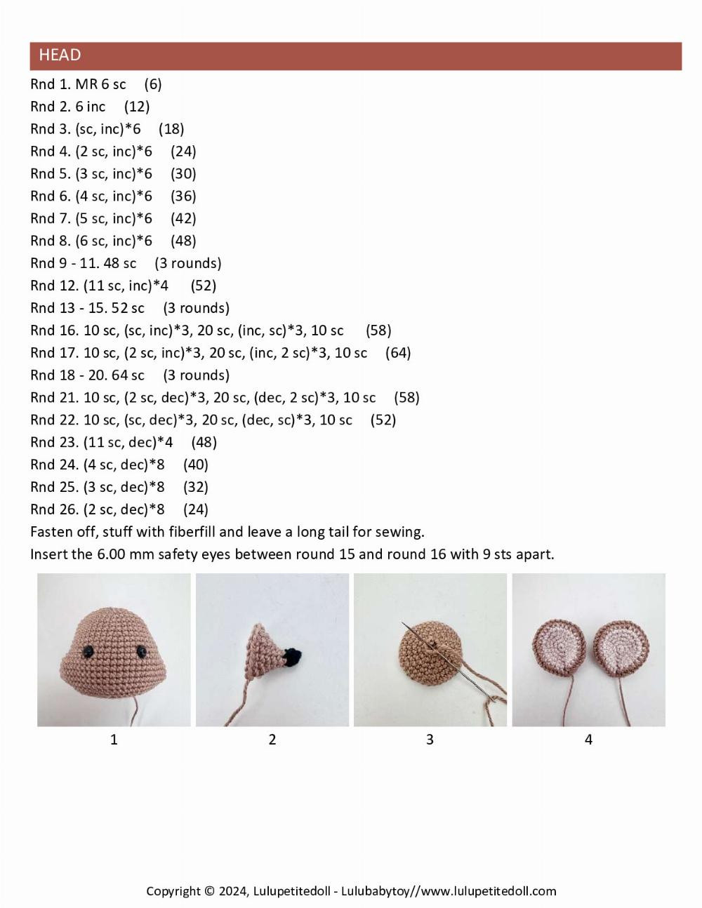 Roo Rattle crochet pattern