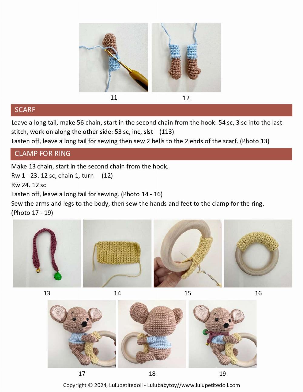 Roo Rattle crochet pattern