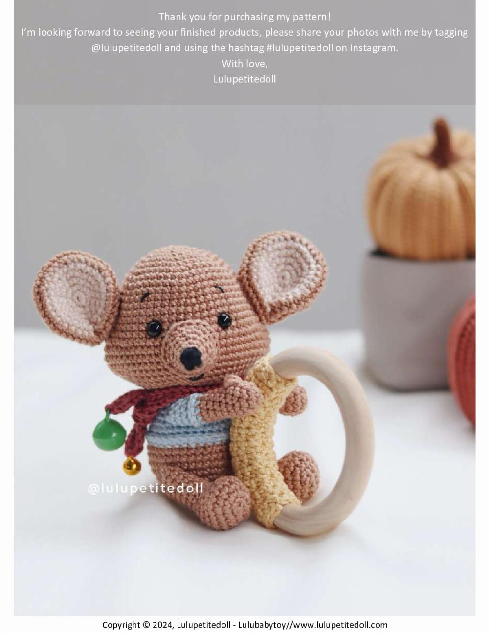 Roo Rattle crochet pattern