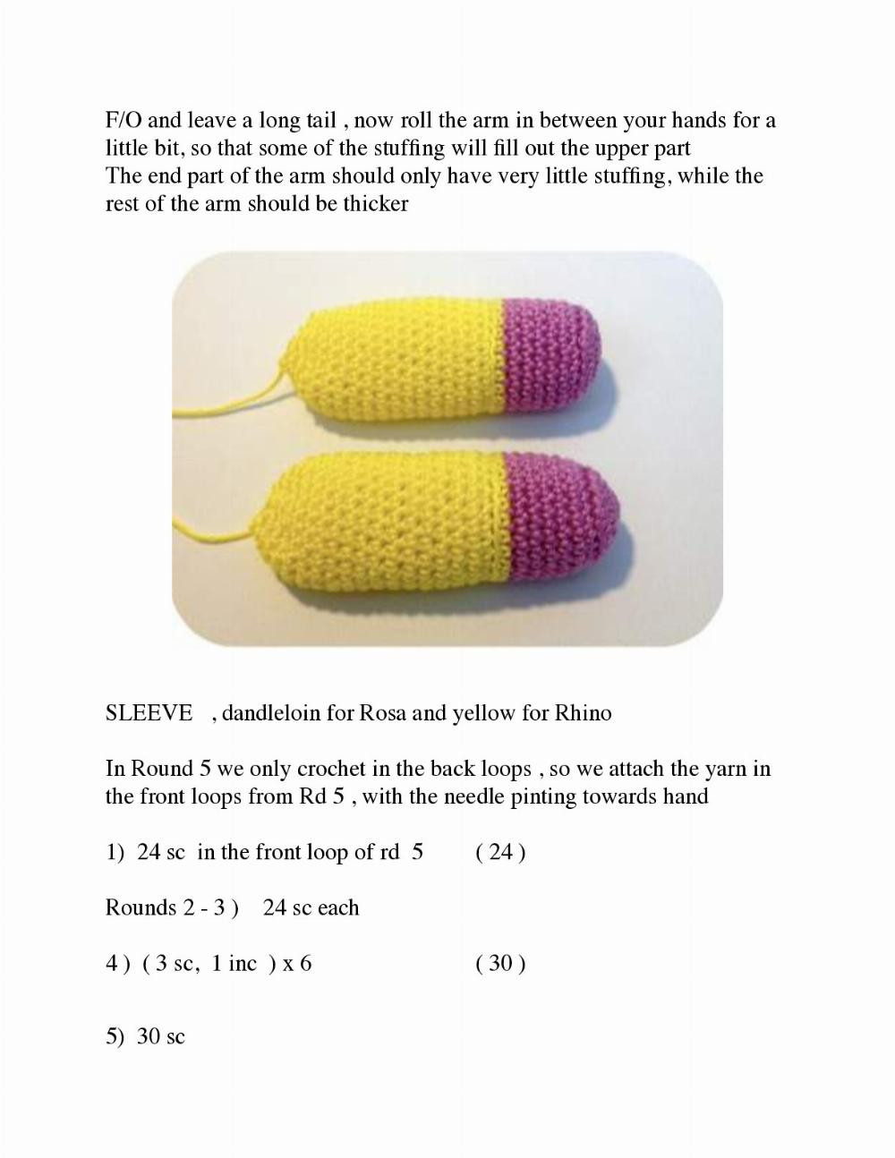 ROSA & RHINO crochet pattern