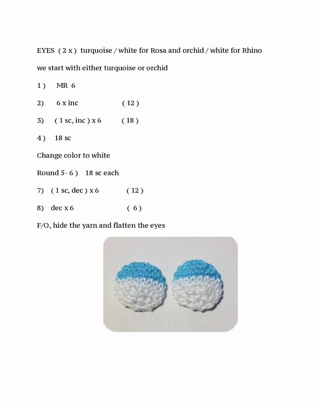 ROSA & RHINO crochet pattern