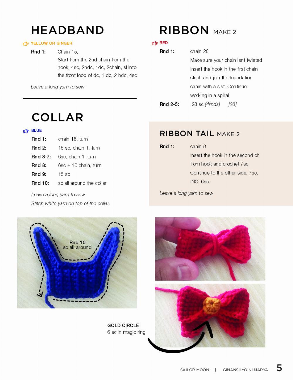 sailor moon pdf crochet pattern