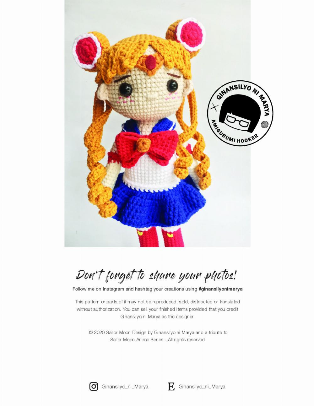 sailor moon pdf crochet pattern