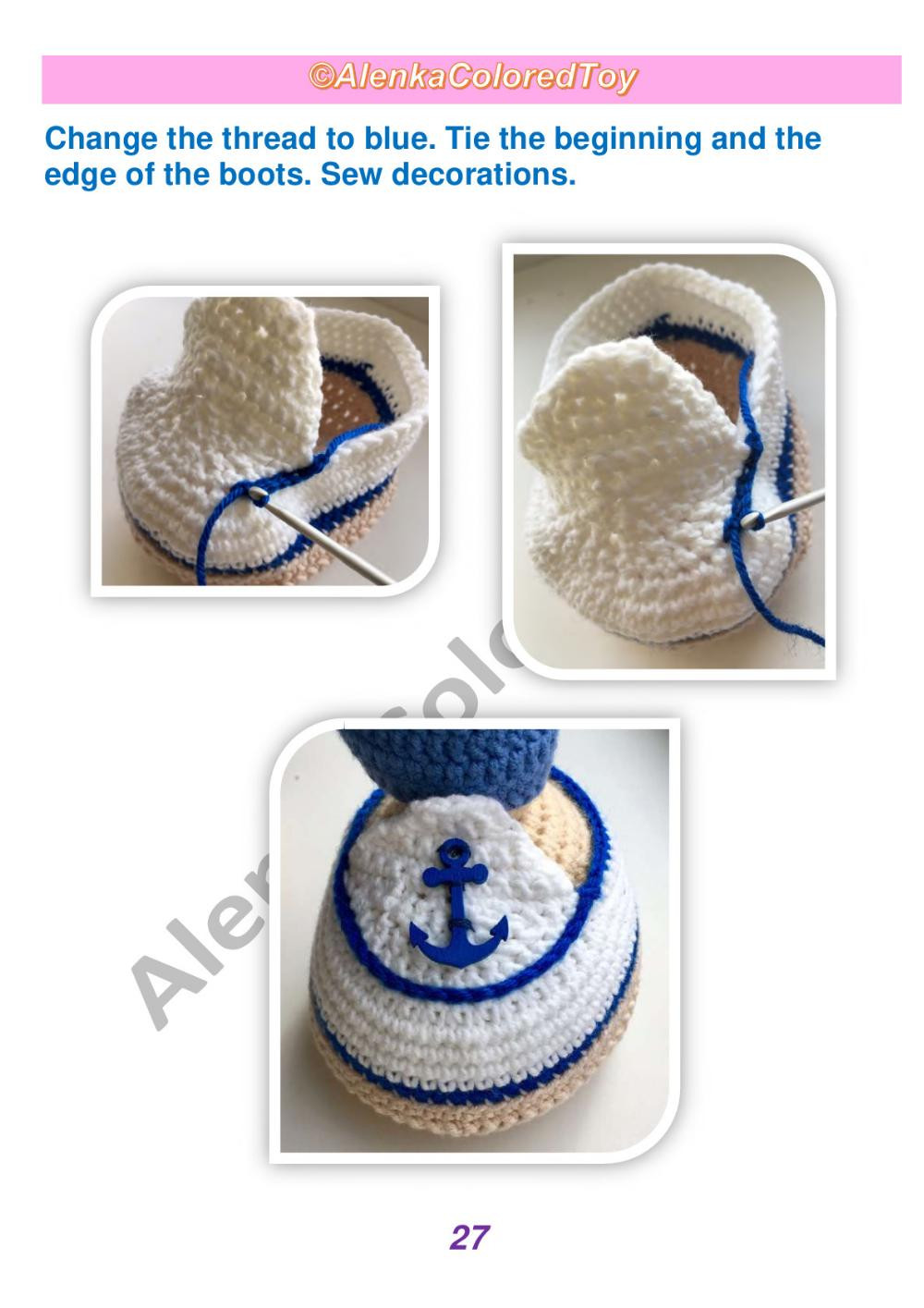 Sailor suit: HAT, SHIRT, OVERALLS, BOOTS. pdf file