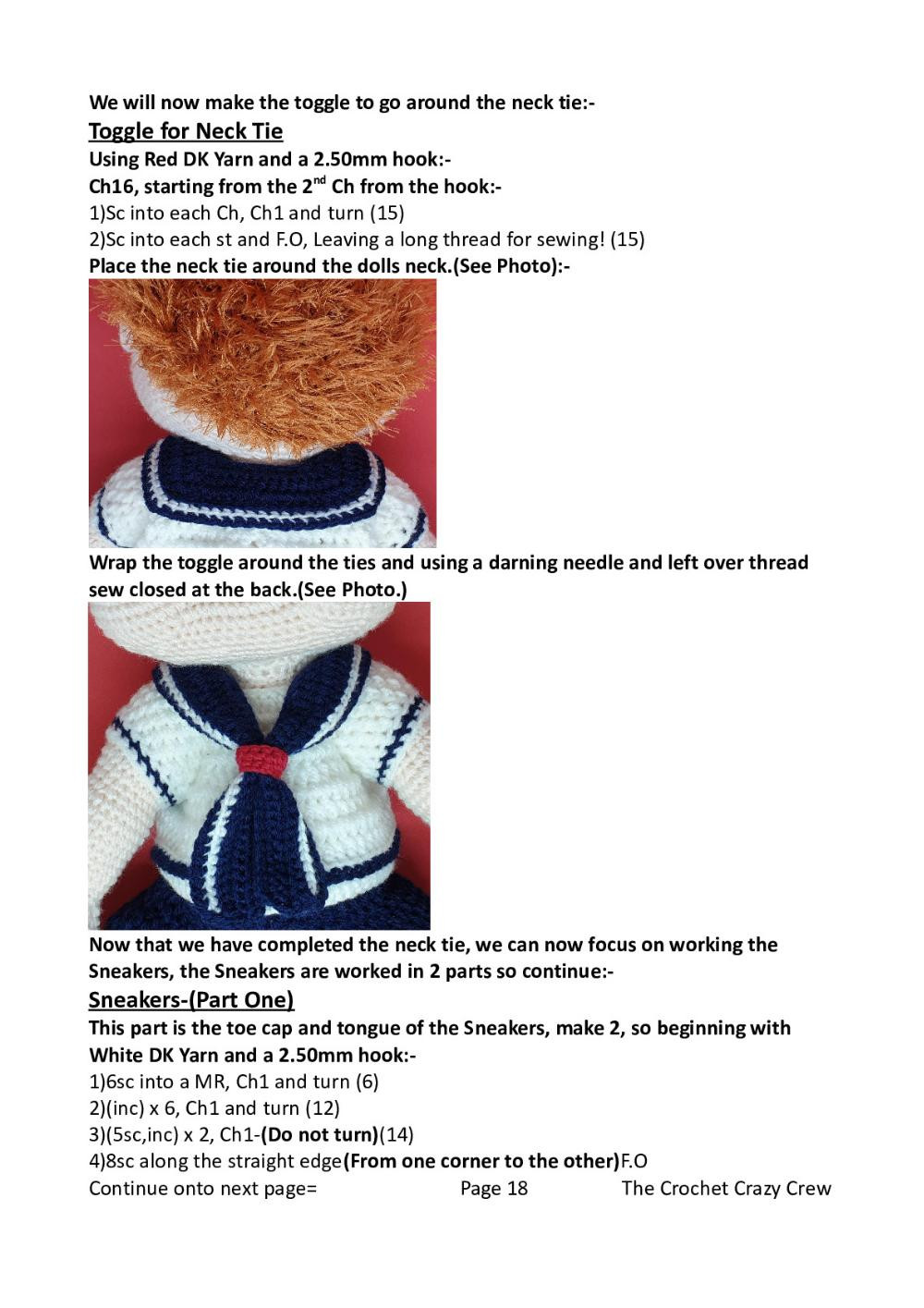 Sammy The Sailor crochet pattern