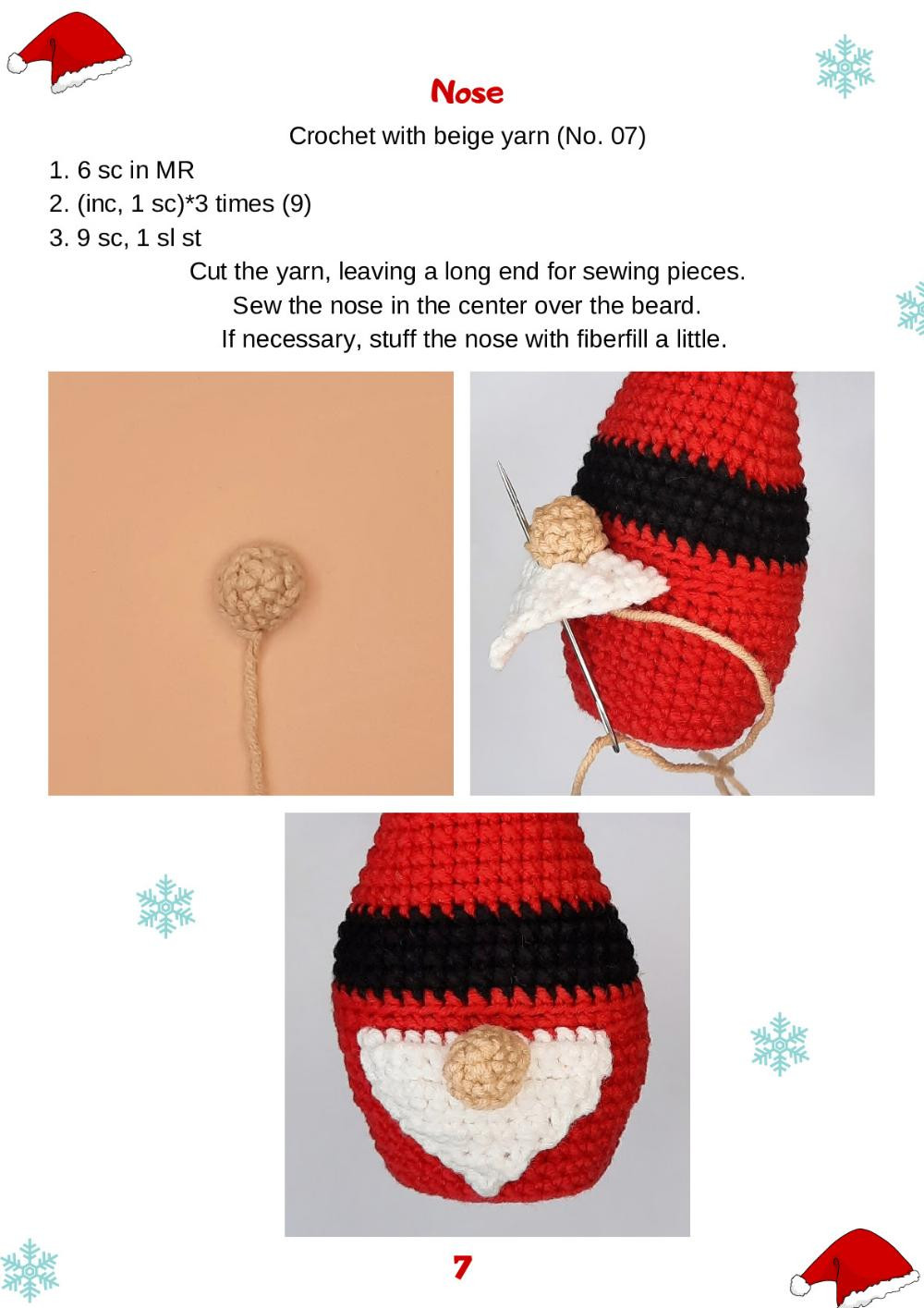 Santa gnome CROCHET PATTERN