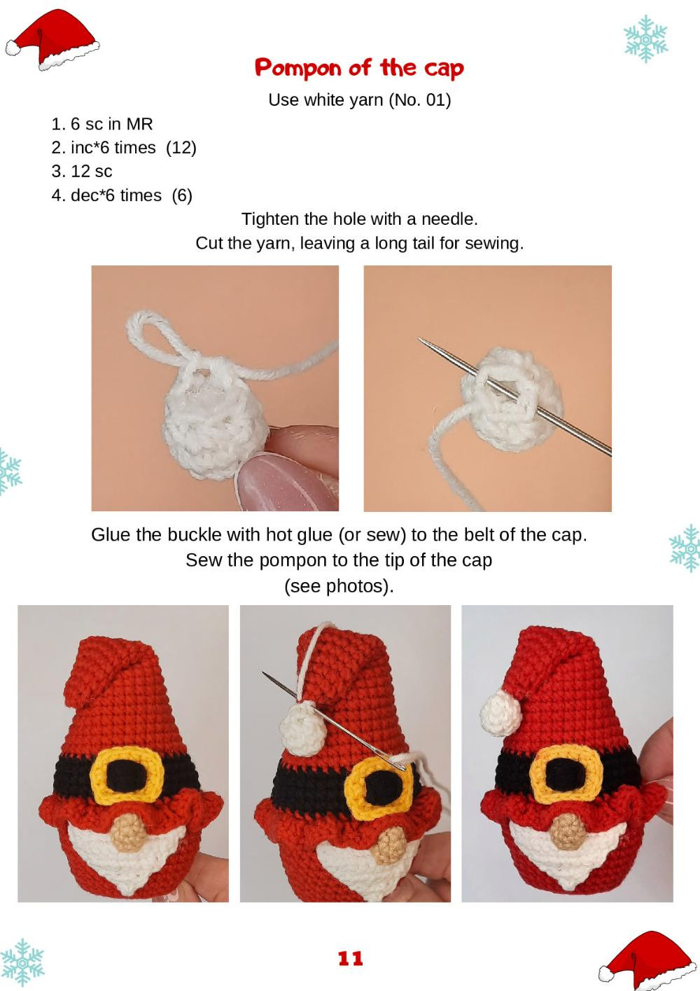 Santa gnome CROCHET PATTERN