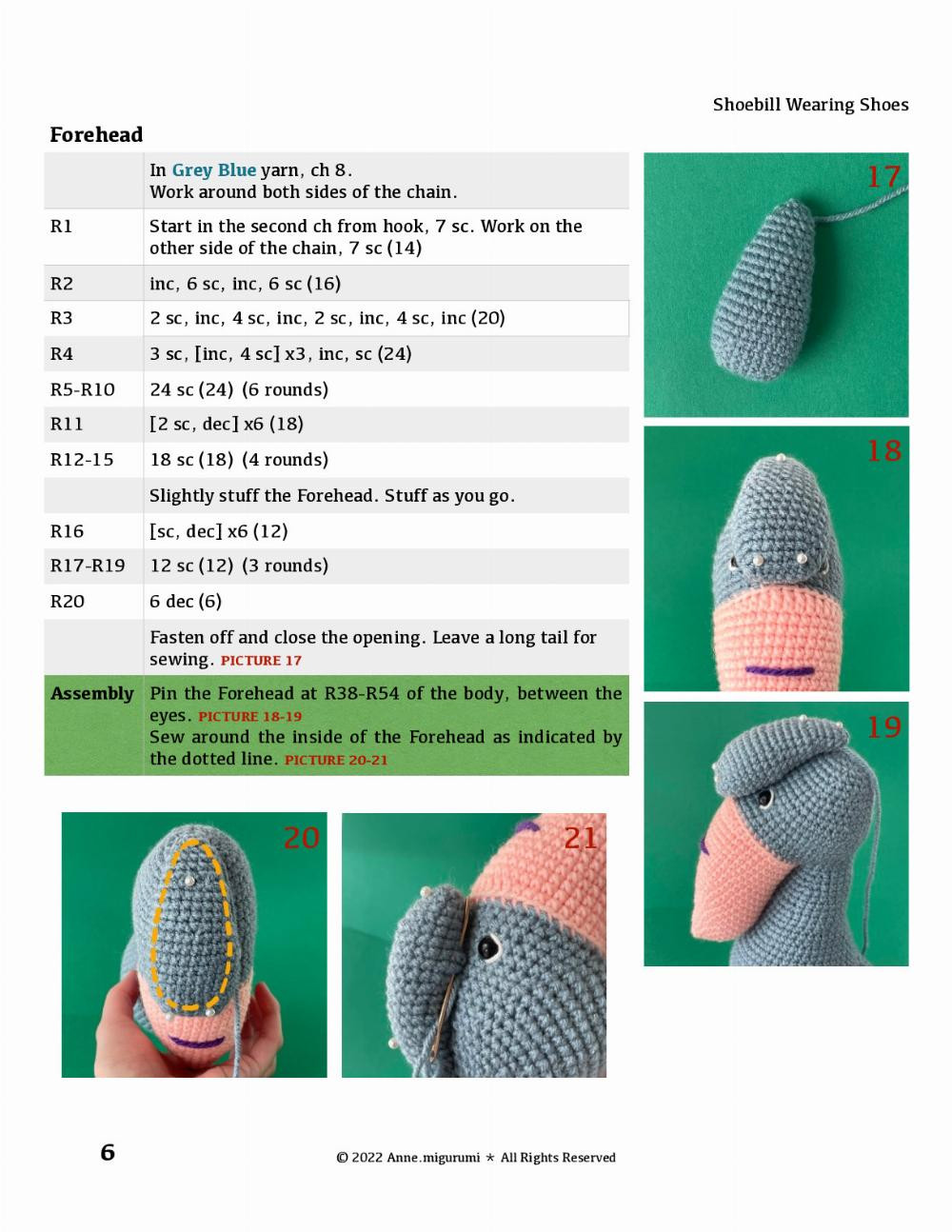 Shoebill Wearing Shoes CROCHET PATTERN