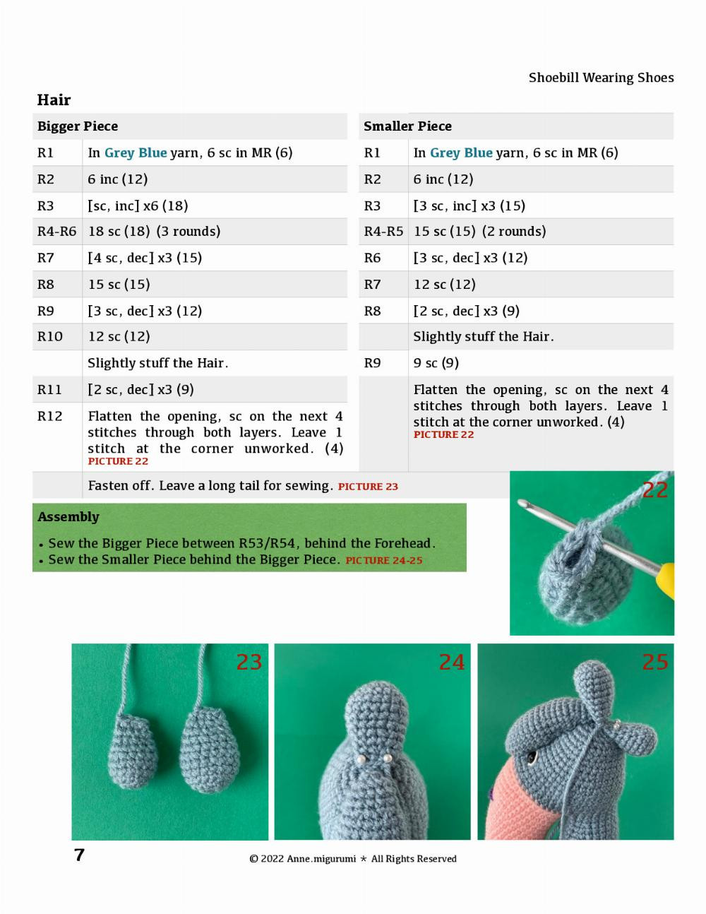 Shoebill Wearing Shoes CROCHET PATTERN