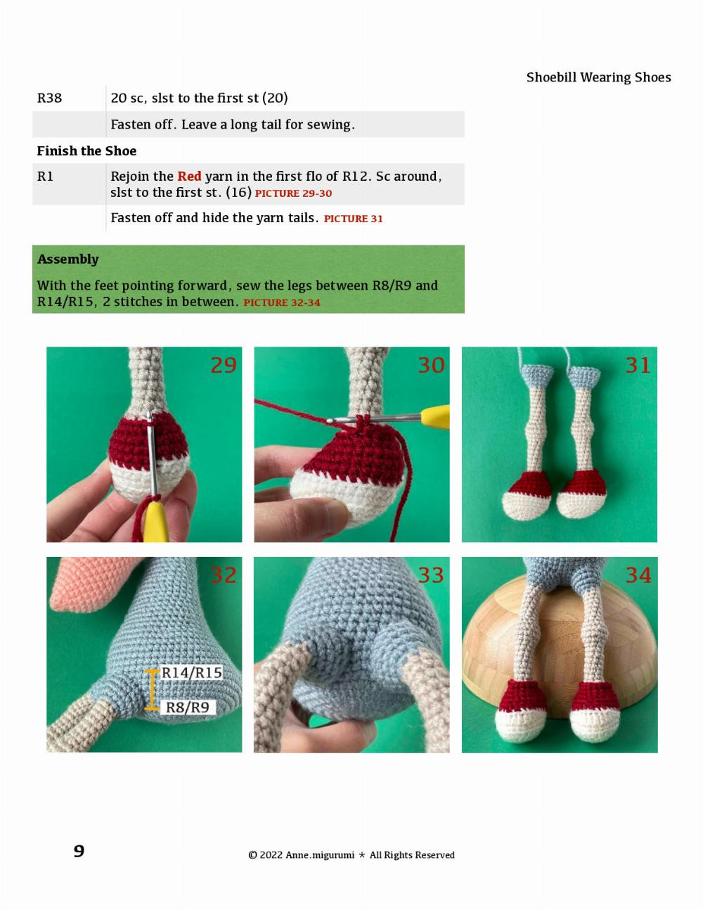 Shoebill Wearing Shoes CROCHET PATTERN