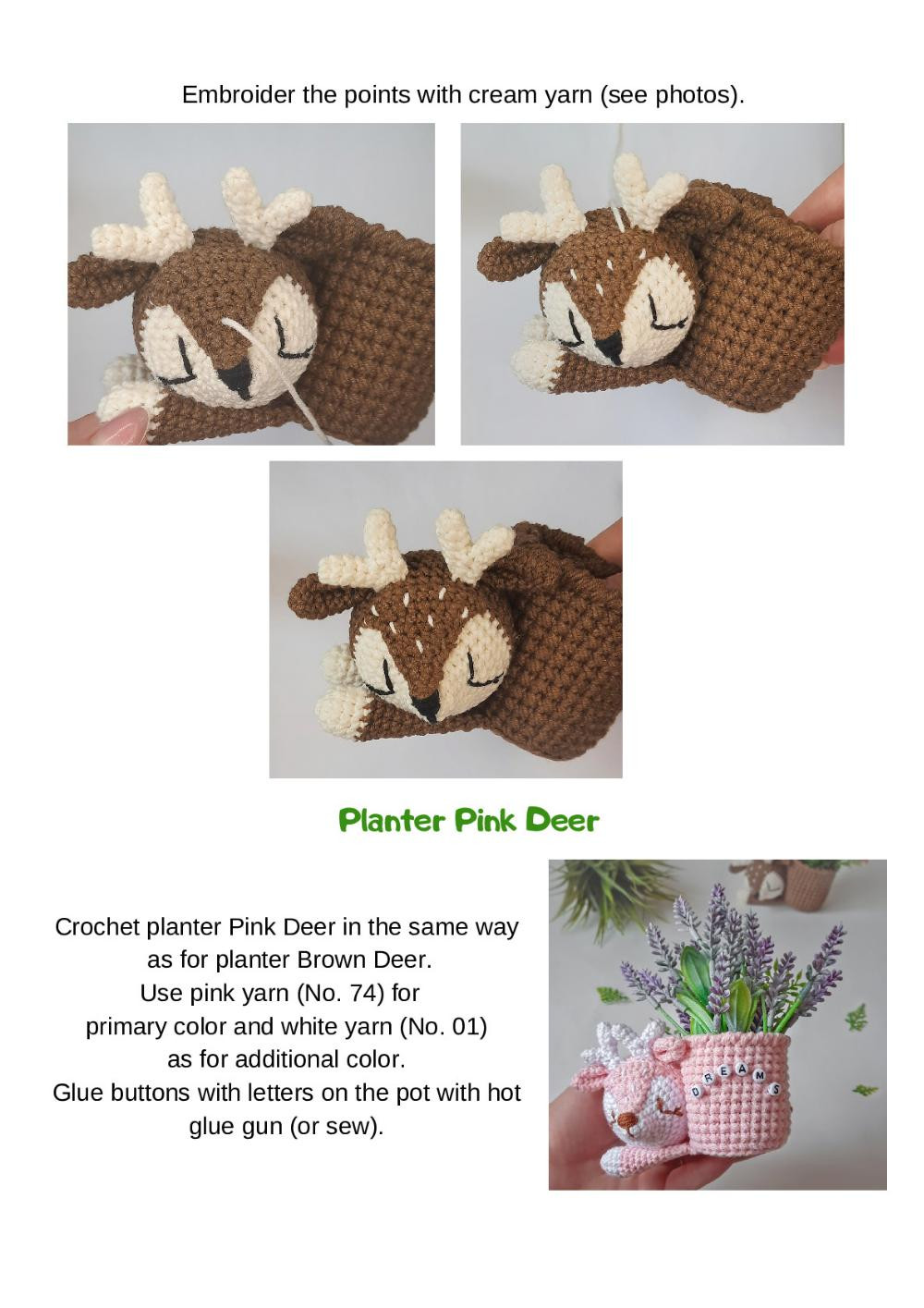 Sleeping Deer crochet pattern