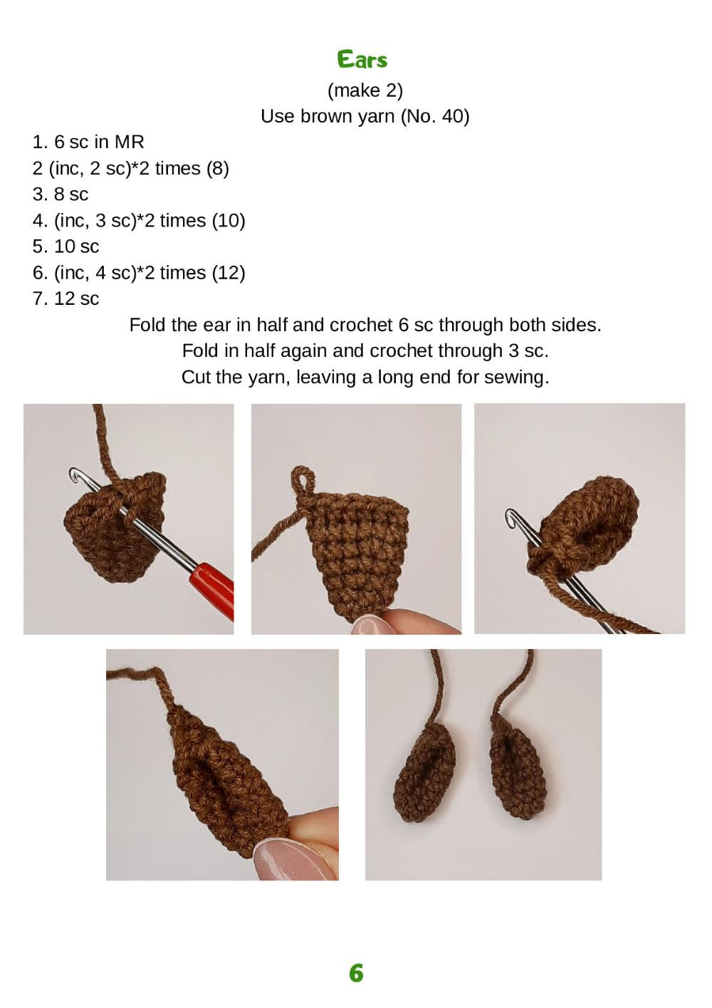 Sleeping Deer crochet pattern