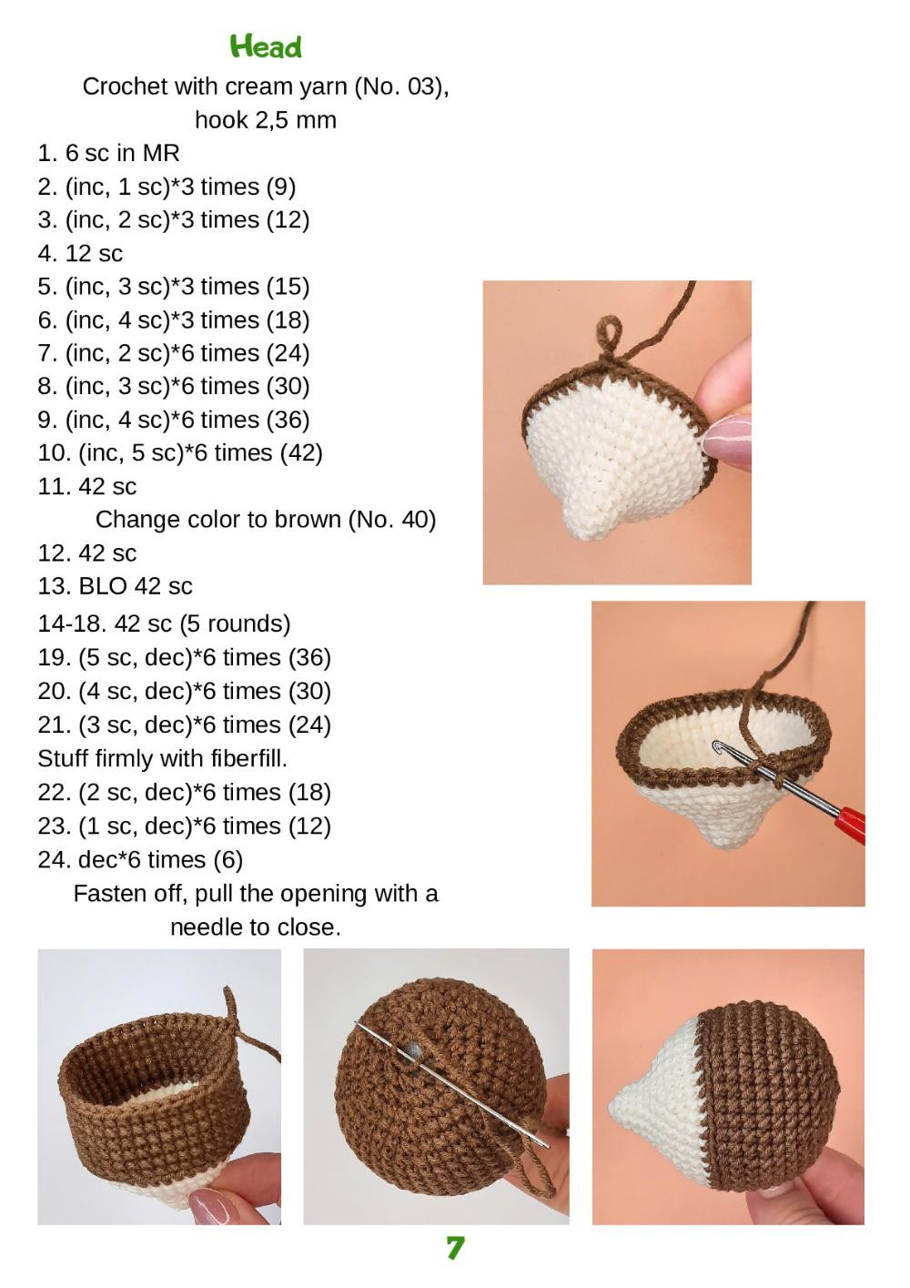 Sleeping Deer crochet pattern