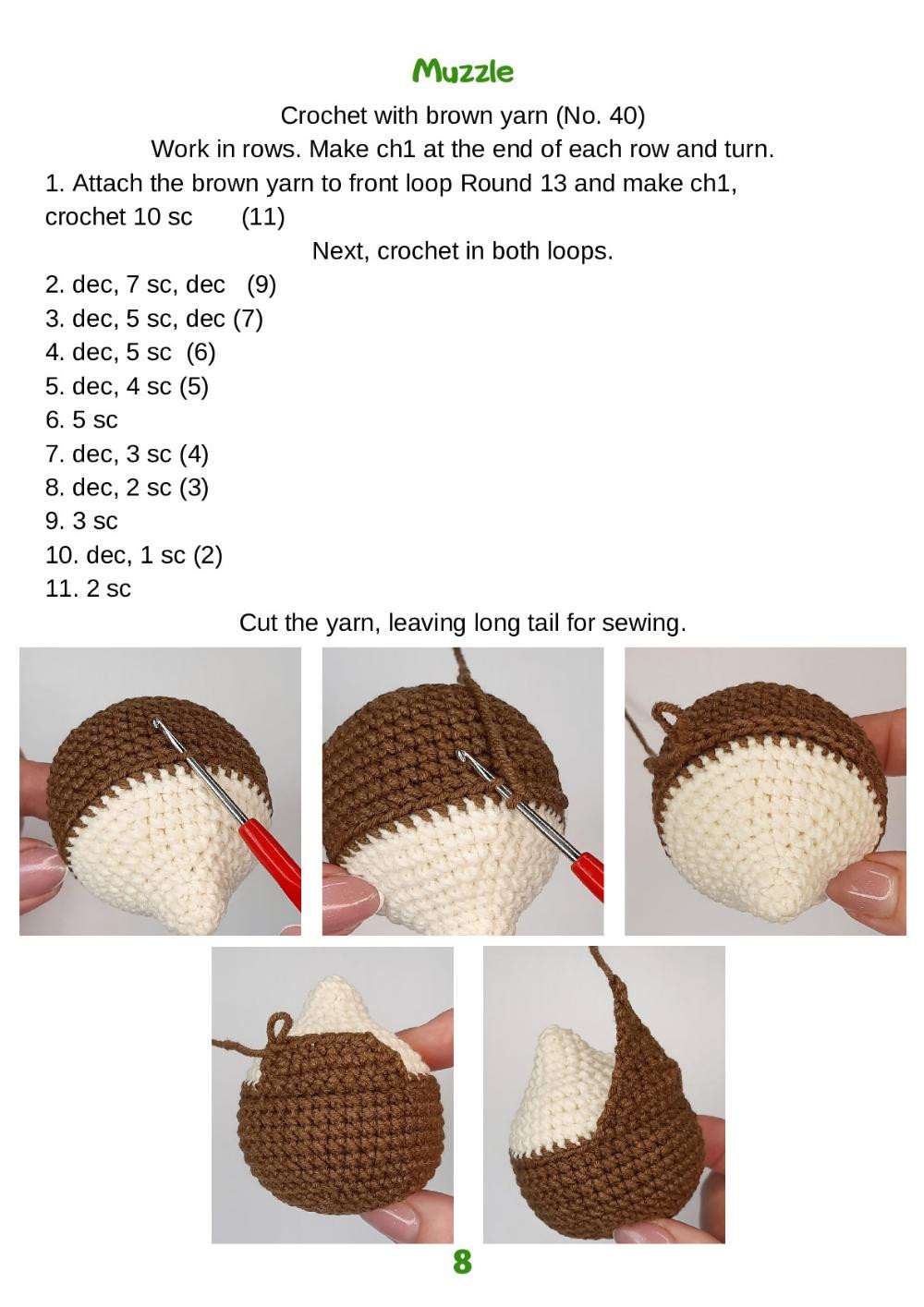 Sleeping Deer crochet pattern