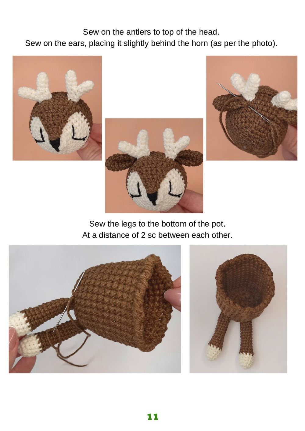 Sleeping Deer crochet pattern