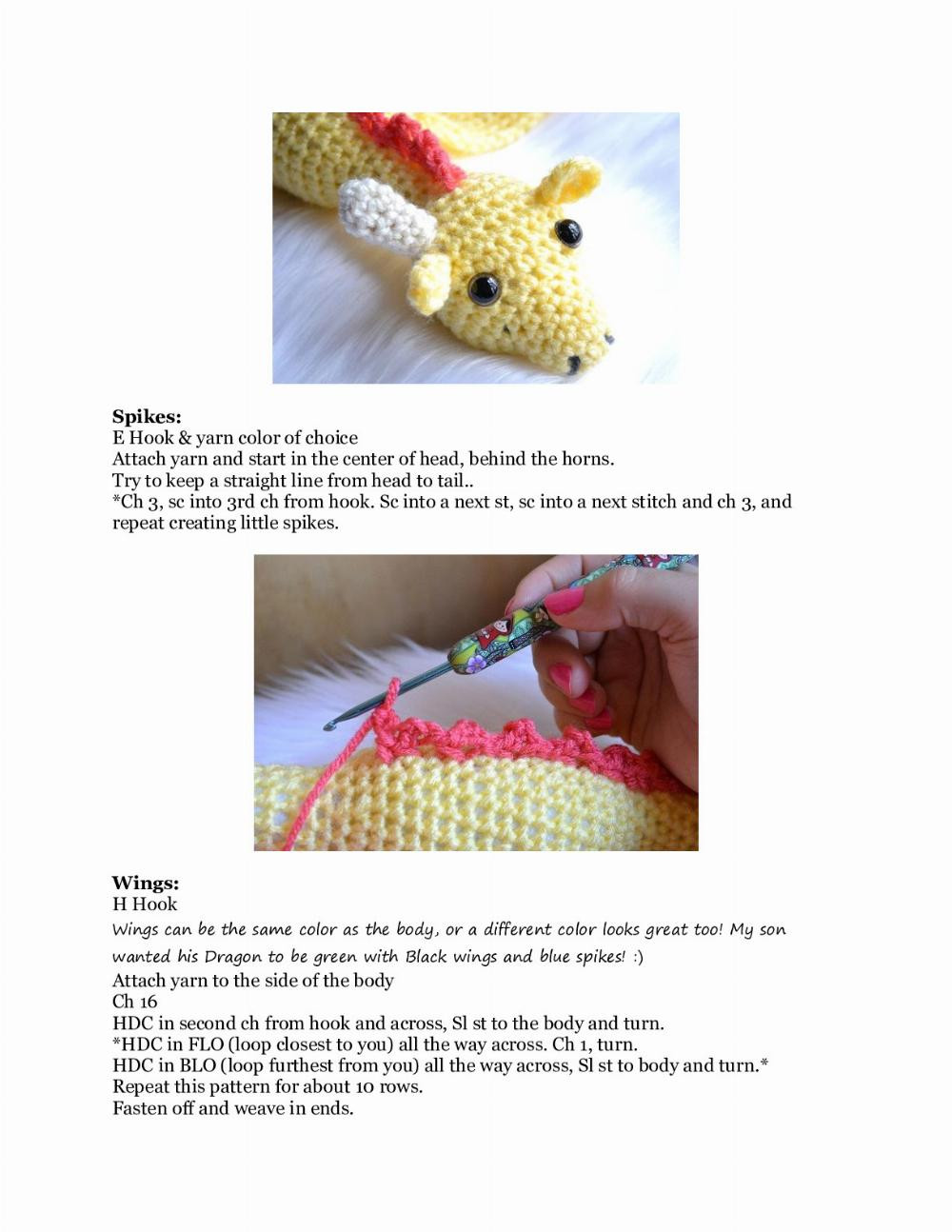 Spring Dragons crochet pattern